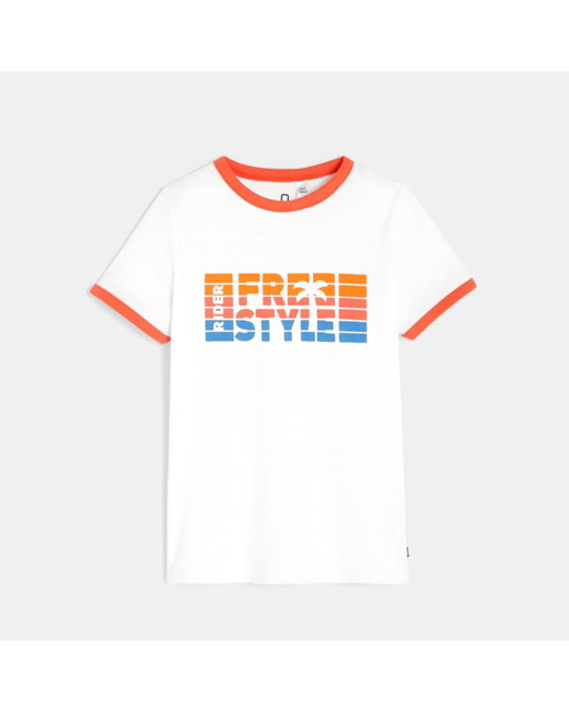 T-shirt à message blanc garçon