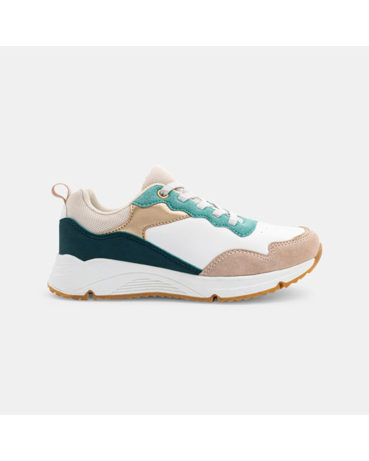Baskets running vertes fille