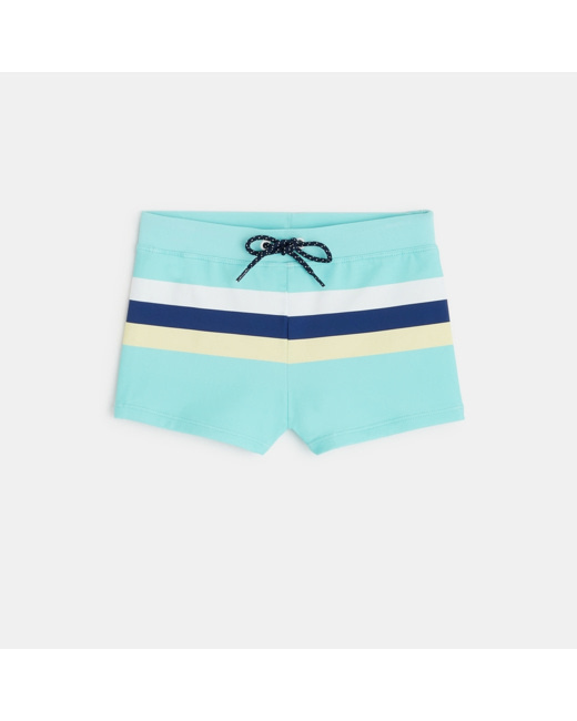 Boxer de bain rayé bleu garçon