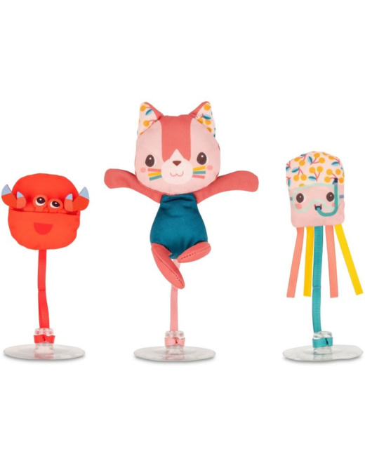Lot de 3 jouets de bain à ventouse Jeanne