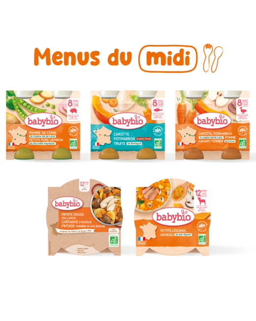 Pack 1 semaine repas du midi 8-12 mois