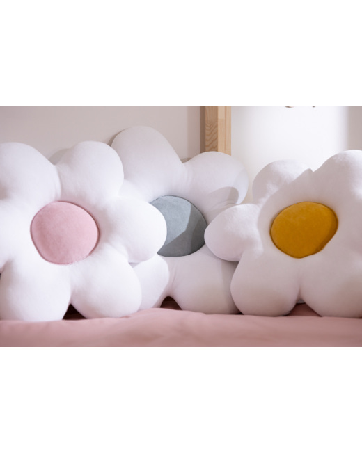 Coussin marguerite en velours