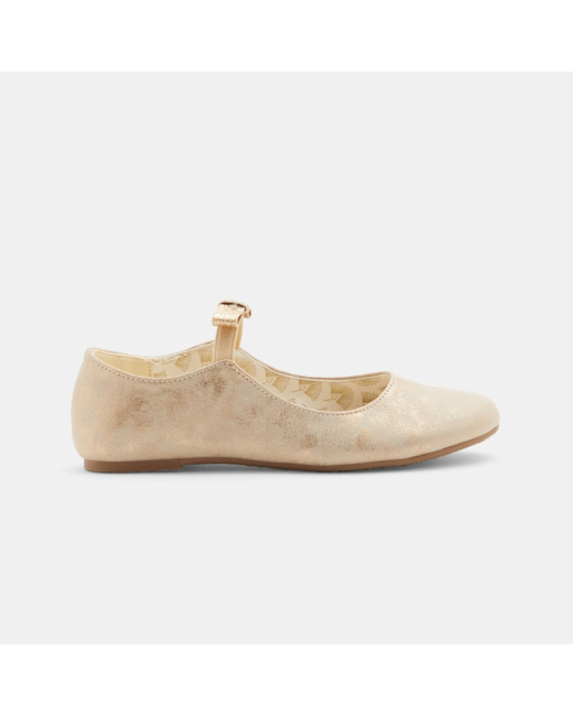 Ballerines irisées dorées jaunes fille