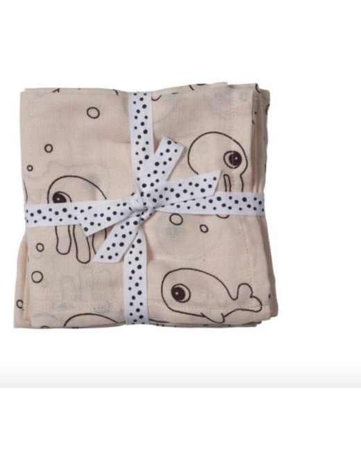 Set de 2 langes Sea friends (120 x 120 cm)