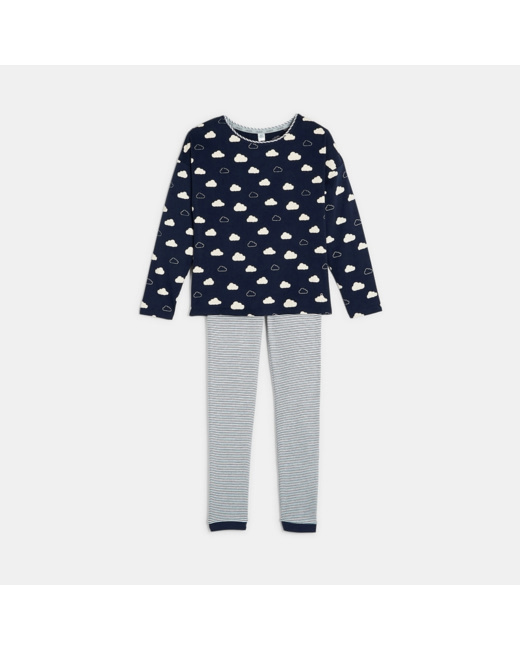 Pyjama imprimé bleu fille