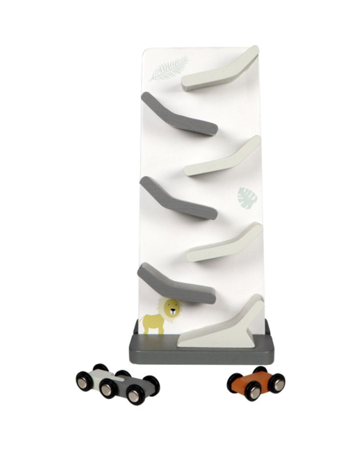 Rampe de course zigzag en bois