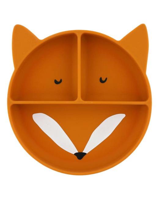 Assiette avec ventouse et compartiments Mr. Fox