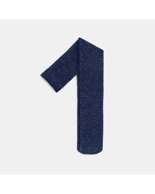Collants chauds en tricot bleus fille