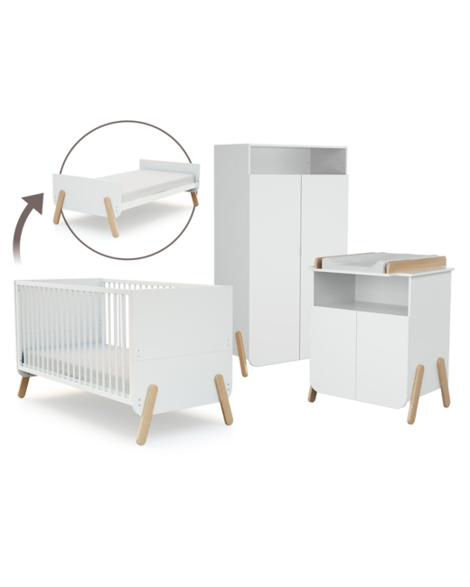 Chambre bébé lit, commode à langer et armoire