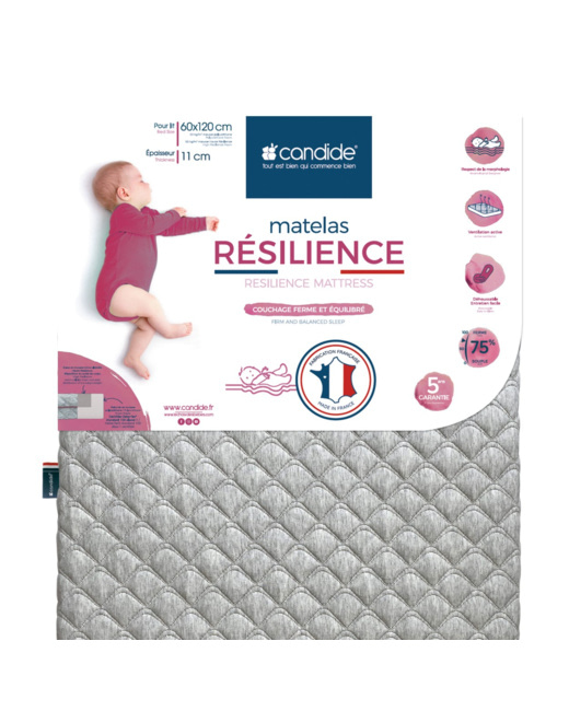 Matelas bébé  Résilience déhoussable