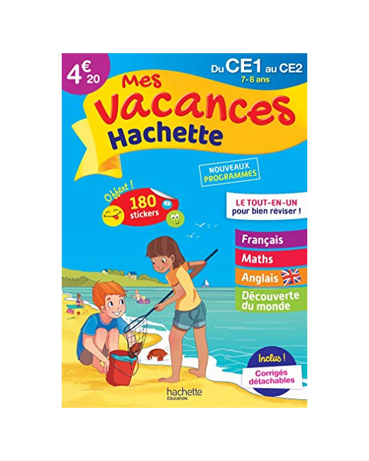 Mes Vacances Hachette - Du CE1 au CE2 - Cahier de vacances 2022
