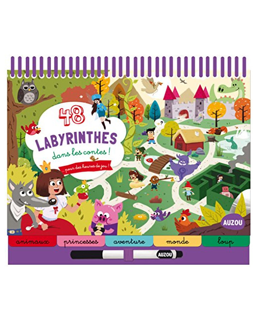Livre d'activités 48 labyrinthes dans les contes-editions-auzou