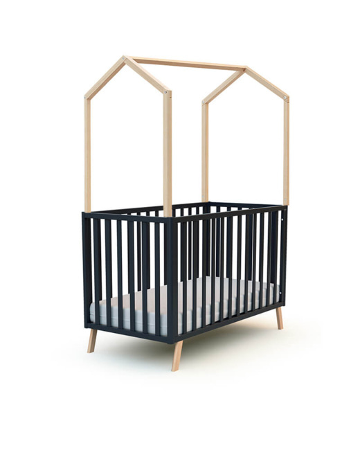 Lit bébé évolutif Confort + toit cabane
