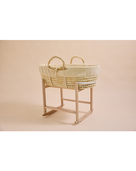 Couffin avec Matelas, Parure et Support à Bascule - Set Complet