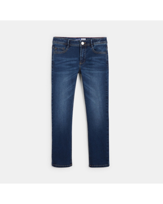 Jean droit hyper-stretch bleu garçon
