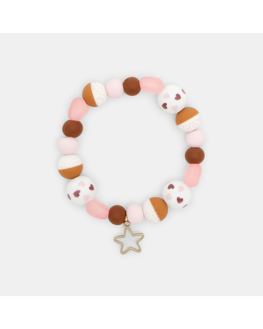 Bracelet de perles rose fille