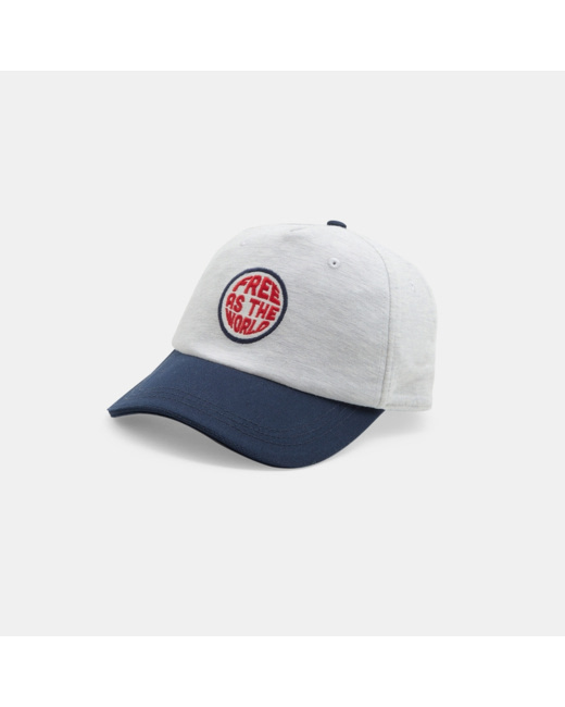 Casquette en jersey bicolore bleue garçon