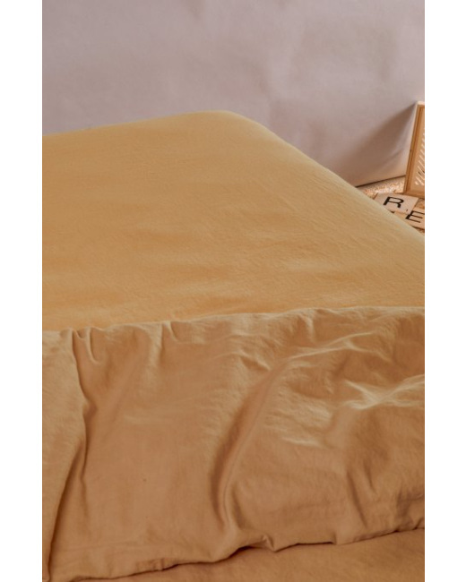 Drap housse Satin de Coton Bio lavé 1 personne