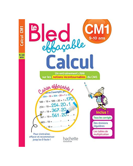 Bled effaçable Calcul CM1
