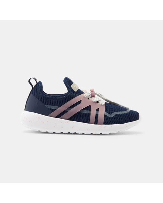 Baskets running en mesh à lacets bleues fille