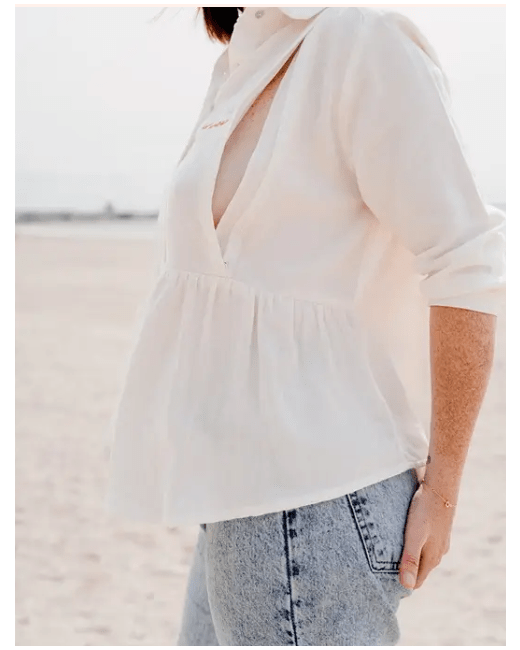 Blouse de Grossesse et Allaitement "Crème d'Amour"