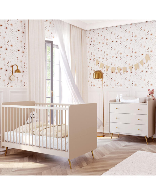 Chambre Duo Lunea Lit bébé évolutif + Commode