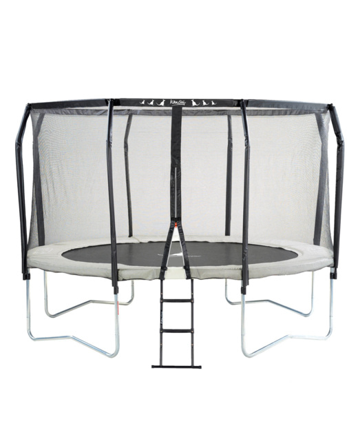Trampoline de jardin rond diam 366cm avec filet de sécurité + échelle - Famili 360