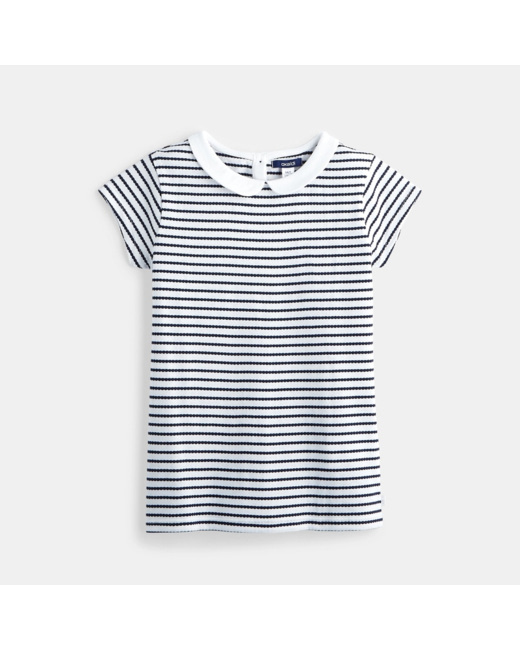 T-shirt col Claudine bleu fille