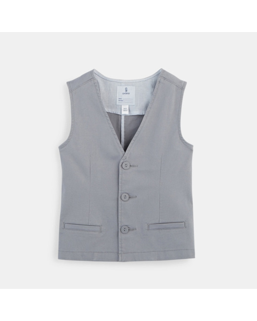 Gilet sans manches gris garçon