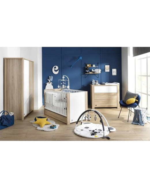 Chambre Trio Antonin Lit bébé évolutif + Commode + Armoire
