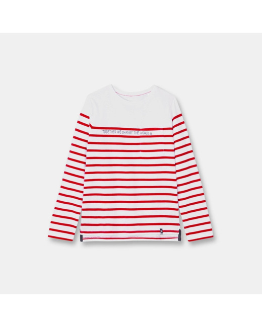T-shirt rayé rouge garçon