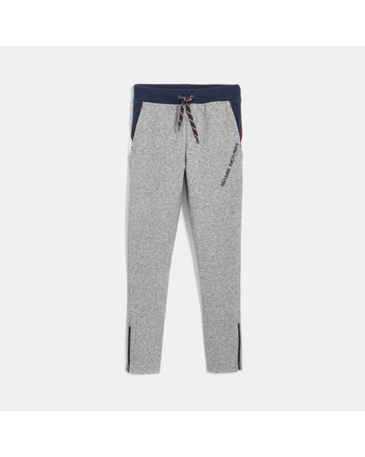 Jogpant zippé à bandes gris garçon