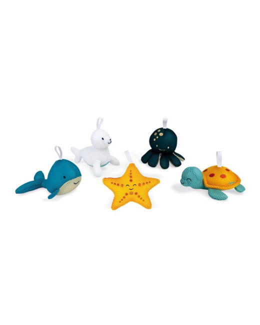 5 éponges de bain petits barboteurs