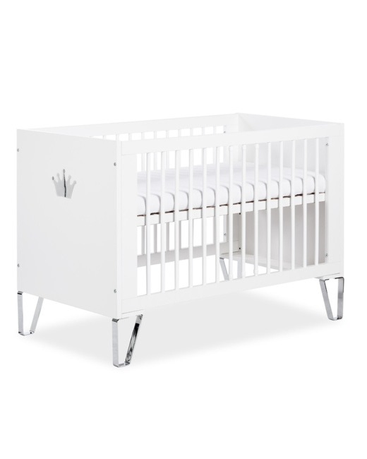 Lit bébé évolutif avec pieds en métal et miroir BLANKA