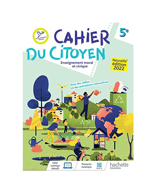 Cahier du citoyen Enseignement moral et civique 5e - Ed. 2022
