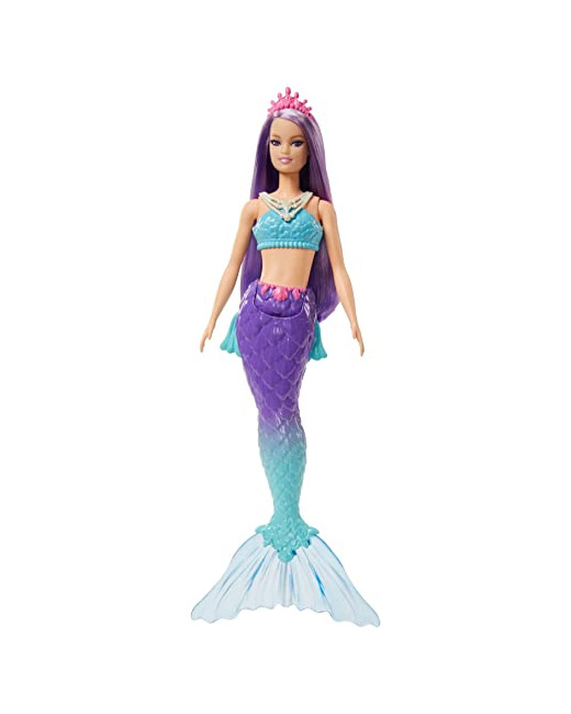 Barbie - Dreamtopia - Poupée Barbie Sirène - Cheveux violets
