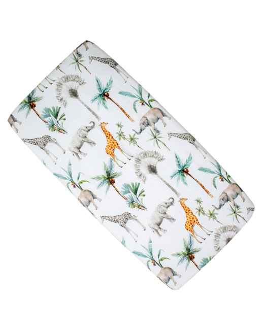 Drap housse berceau en coton, Safari