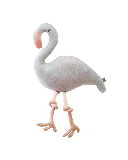 Grande peluche en coton, Flamant rose