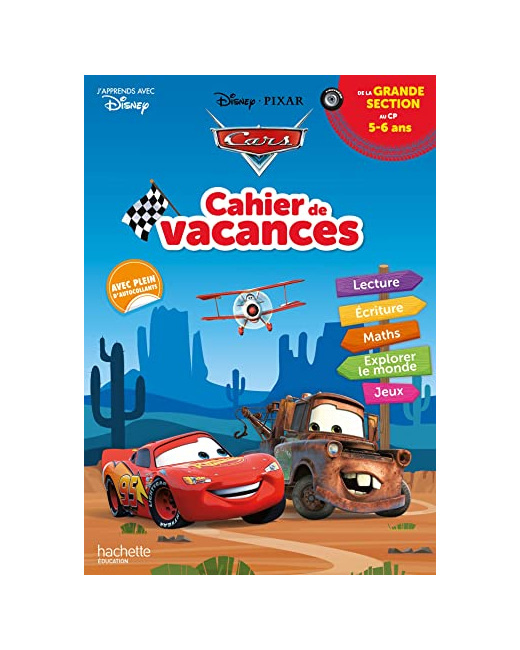 Disney - Cars - Cahier de vacances 2023, de la Grande Section au CP