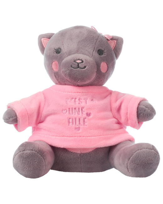 Habillage pour peluche annonce de naissance "c'est une fille"