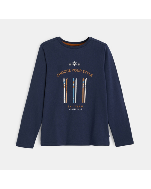 T-shirt manches longues bleu garçon