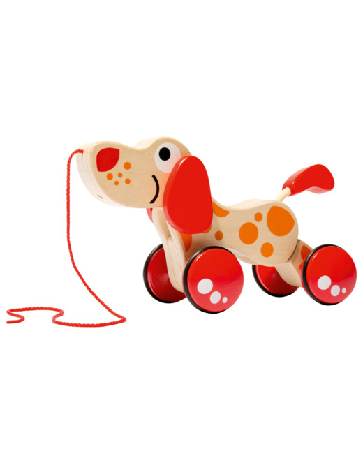 Chien à tirer en bois