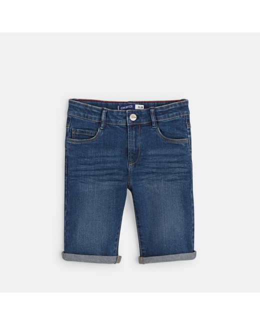 Bermuda en jean bleu garçon