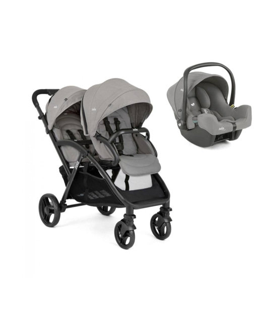 Poussette duo evalite double + siège auto i-snug 2