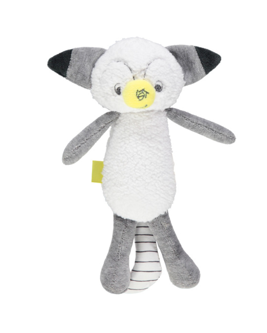 Peluche en velours et sherpa forme lémurien