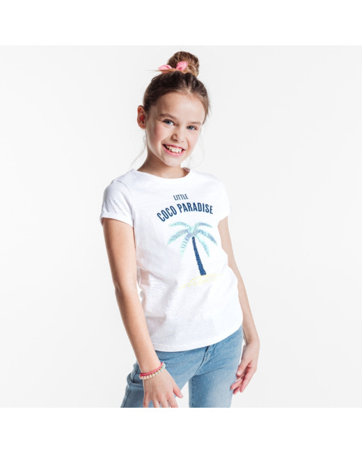 T-shirt à motif fantaisie vert fille