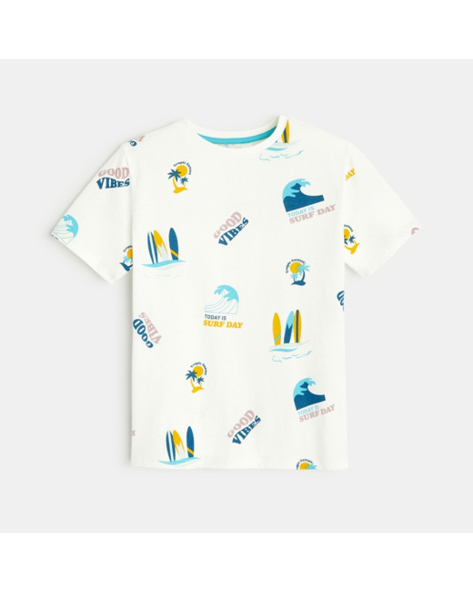 T-shirt imprimé blanc garçon