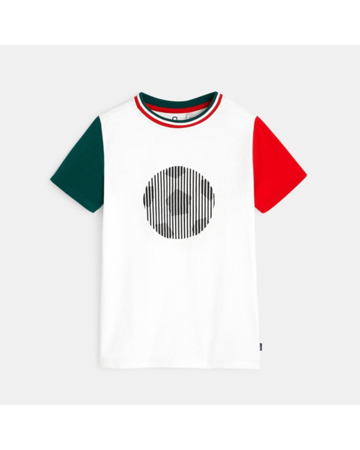 T-shirt spécial fan de foot vert garçon