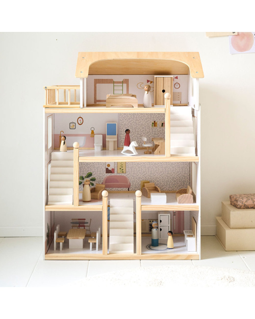 Grande maison de poupées en bois Blanche