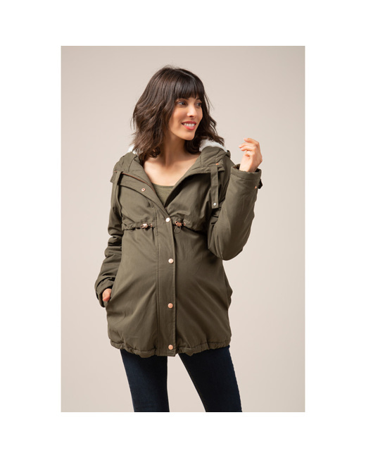 Parka de grossesse évolutive doublée sherpa